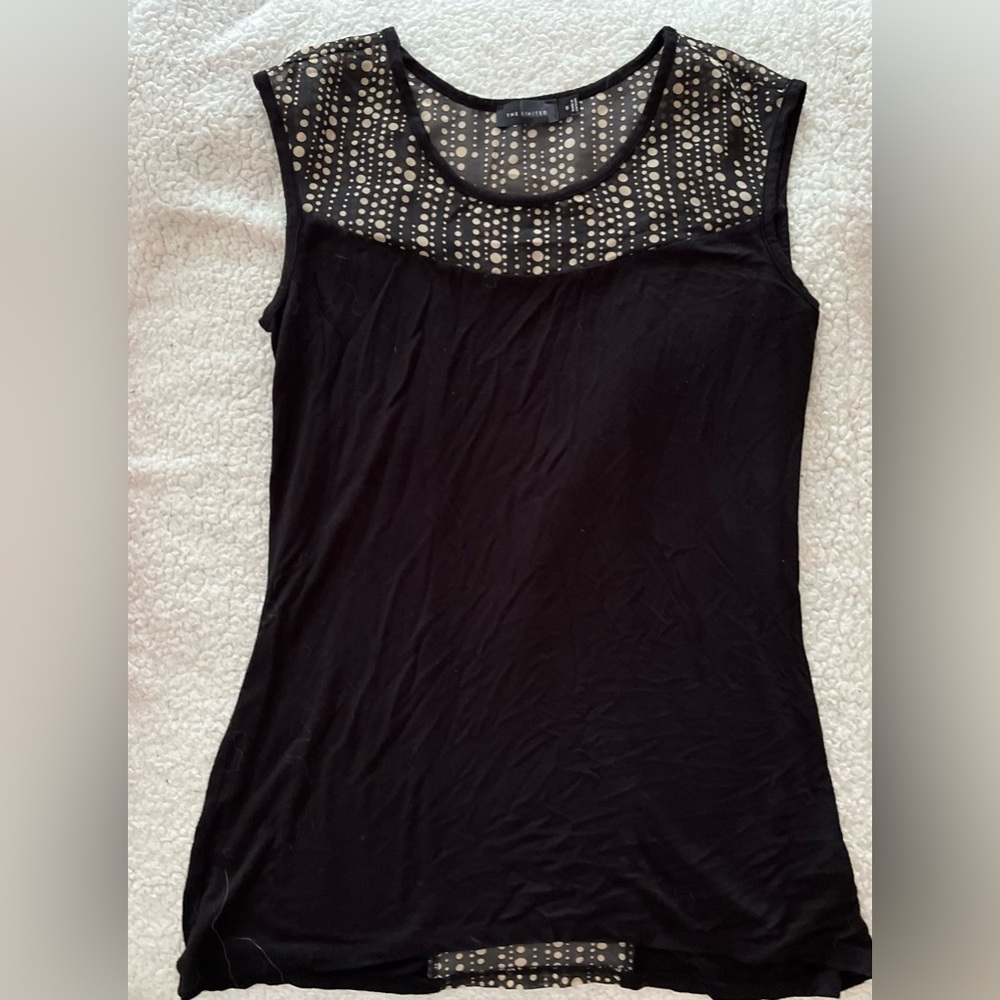 The Limited Polka Dot Detail Sleeveless Blouse